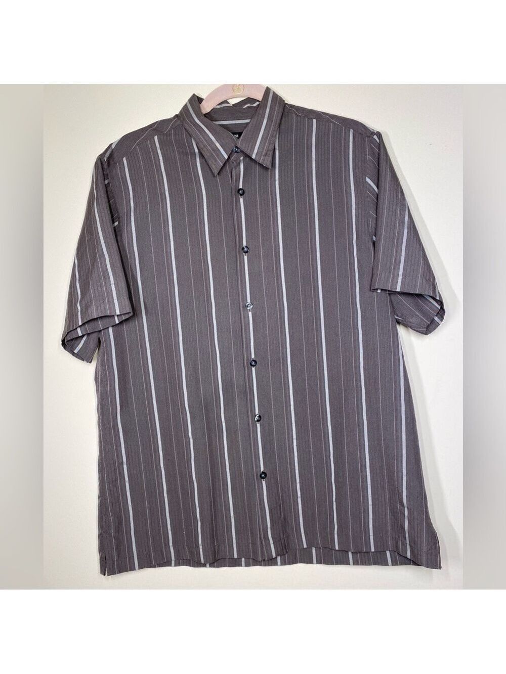 Alfani Men’s Short Sleeve Stripped Shirt M